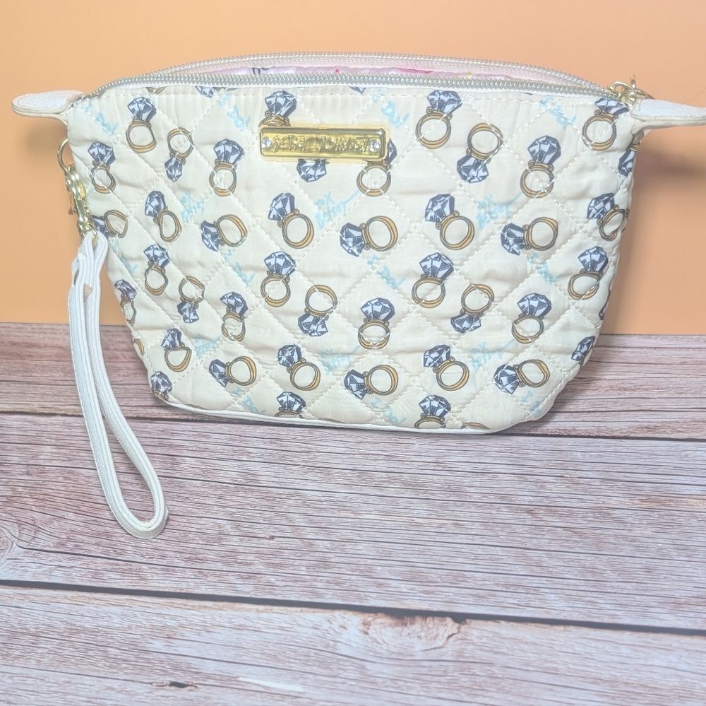 Betsey Johnson Gold Cream Clutch Wristlet